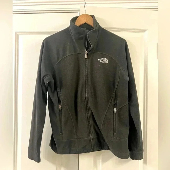 THE NORTH FACE Windwall Fleece Jacket Womens M Black‎ Full Zip - Picture 1 of 9